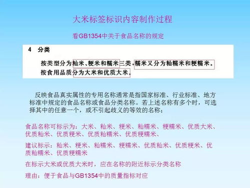 食品標簽制作要點解析 以大米與露酒為例